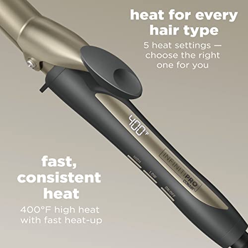 INFINITIPRO BY CONAIR Tourmaline Ceramic 1-inch Curling Iron, 1-inch Digital Curling Iron, 1-inch barrel produces classic curls – for use on short, medium, and long hair | The Storepaperoomates Retail Market - Fast Affordable Shopping