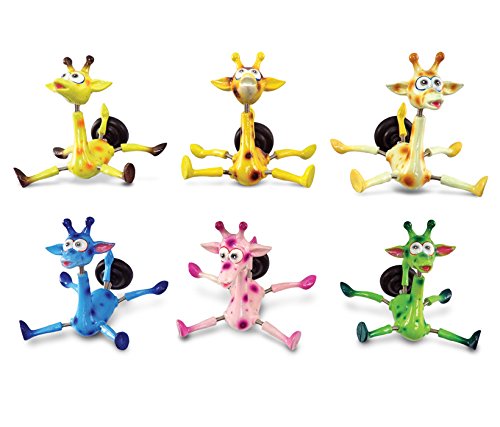 COTA Global Giraffe Refrigerator Bobble Magnets Set of 6 – Assorted Color Fun Cute Wild Life Zoo Animal Bobble Head Magnets for Kitchen Fridge, Locker, Home Decor, Cool Office Decor Novelty – 6 Pack