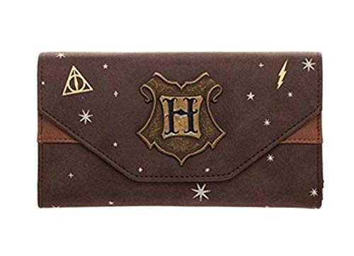 Harry Potter Hogwarts Crest Faux Leather Tri-Fold Wallet Standard