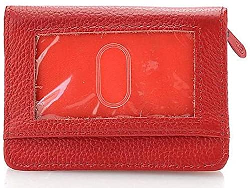 Lock Wallet Ultra Slim Compact Fits In Pockets Purses 18 sleeves RFID Blocking Wallet for Men Women (Red)