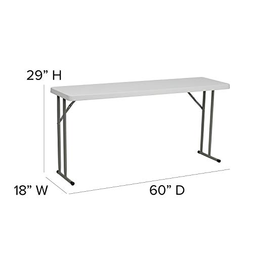 Flash Furniture 5-Foot Granite White Plastic Folding Training Table | The Storepaperoomates Retail Market - Fast Affordable Shopping