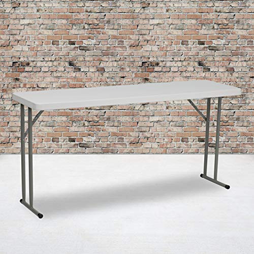 Flash Furniture 5-Foot Granite White Plastic Folding Training Table | The Storepaperoomates Retail Market - Fast Affordable Shopping
