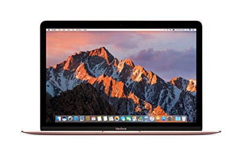Apple 12 Inch MacBook Laptop (Retina Display, 1.2GHz Intel Core m3 Dual Core Processor, 8GB RAM, 256GB SSD Storage, Intel HD Graphics, Mac OS) Rose Gold, MNYM2LL/A (Renewed)