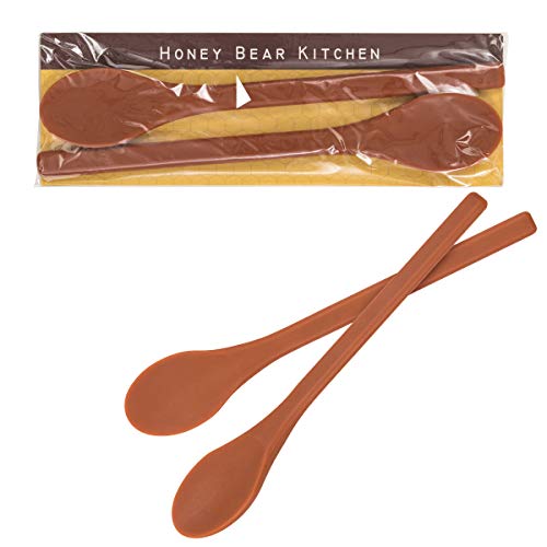 Honey Bear Kitchen Silicone Stirring Spoon (Set of 2) for Coffee & Tea