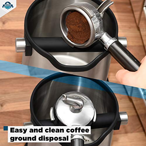 HOME DEPT Espresso knock box large and coffee grounds container. Stainless steel espresso machine accessories. Shock-absorbent knock bar with silicone cover for easy coffee ground disposal. | The Storepaperoomates Retail Market - Fast Affordable Shopping