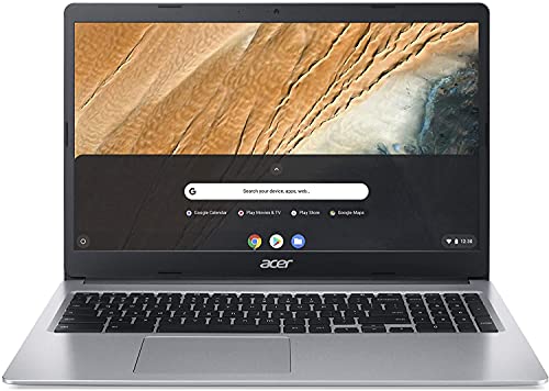 Acer Chromebook 315 Laptop Computer/ 15.6″ Screen for Business Student/ AMD Quad-Core A12-9720P0 up to 3.6GHz/ 4GB DDR4/ iPuzzle 32GB eMMC/ 802.11AC WiFi/ Work from Home/ Silver/ Chrome OS