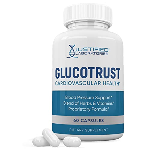Glucotrust Advanced Formula 620MG Formula All Natural Cardiovascular Support Supplement Pills 60 Capsules