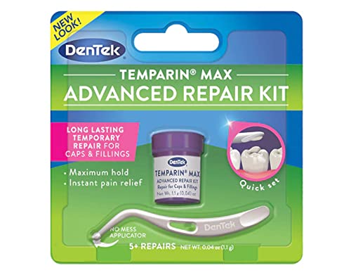 DenTek Temparin Max Lost Filling and Loose Cap Repair Kit | One Step Formula | 5+ Repairs | 0.04 Ounces | 1-Pack