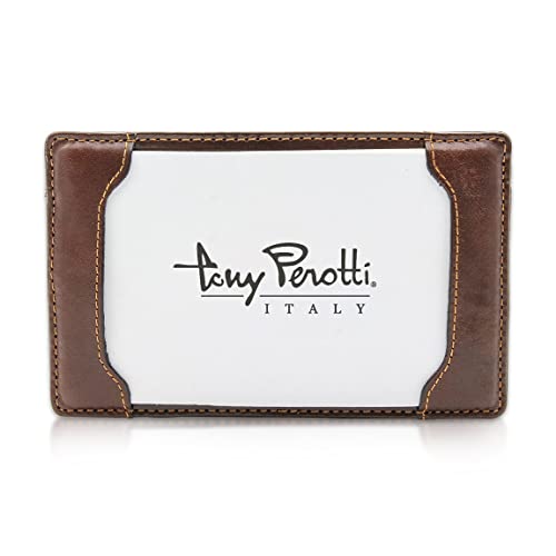 Tony Perotti Italian Leather Pocket Index Card Holder 3×5 – Portable Index Card Case – Memo Jotter Note Card Case Holds 3″ x 5″ Index Cards