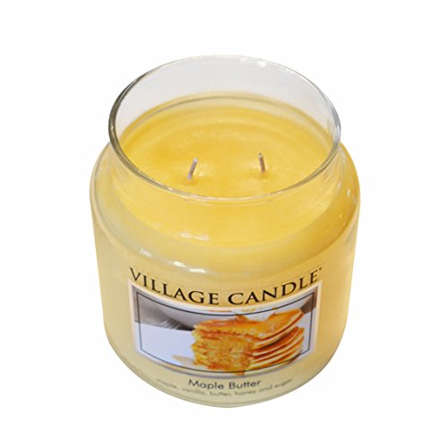 Village Candle Maple Butter Large Glass Apothecary Jar Scented Candle, 21.25 oz, Yellow | The Storepaperoomates Retail Market - Fast Affordable Shopping
