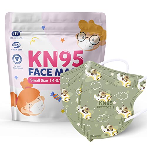 ctc connexions 30 Pcs KN95 Face Masks for Kids 5 Ply Disposable Breathable Kids Mask Filter Efficiency≥95% with Adjustable Ear Loop, for Boys, Girls(Tie Dye)
