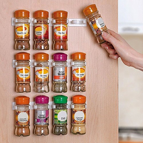 Home-it Spice Rack, Spice Racks for 20 Cabinet Door, Use Spice Clips for Spice Organizer Spice Storage Spice Clips