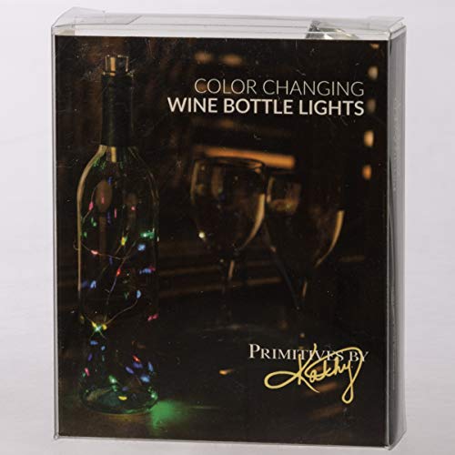 Primitives by Kathy Battery Operated Wine Bottle Stopper LED Twinkle Lights, 58-Inch String, Multicolor