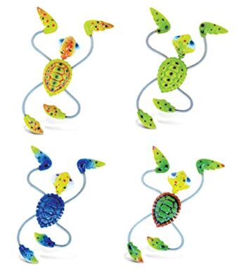 COTA Global Sea Turtle Refrigerator Springy Magnets Set of 4 – Assorted Color Ocean Life Animal Springy Magnets for Kitchen Fridge Door, Cool Nautical Home & Office Novelty Decor Accessory – 4 Pack | The Storepaperoomates Retail Market - Fast Affordable Shopping