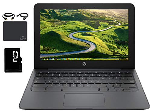 2020 HP Premium Chromebook 11.6″ HD Laptop Business & Student, Intel Celeron N3350, 4GB RAM, 32GB eMMC+64GB SD Card, HD Webcam, Bluetooth, Chrome OS, Wireless-AC,WiFi, USB-A&C, w/HubXcel Accessories