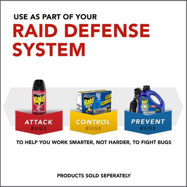 Raid Ant & Roach Killer Spray For Listed Bugs, Keeps Killing for Weeks, Lavender Scent, 17.5 oz