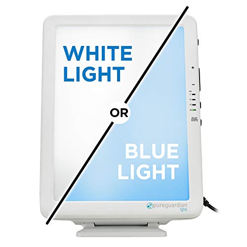 PureGuardian 10,000 LUX Full Spectrum Energy Light with Customizable Blue or White Light Therapy Intensity, Timer, Pure Guardian (Pack 1)