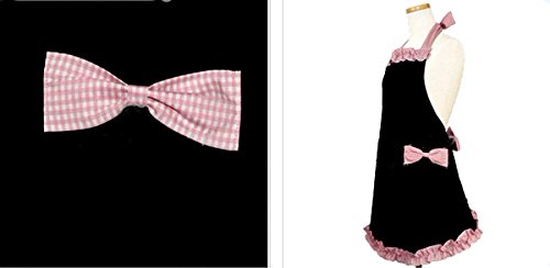 Hyzrz Cute Fashion Aprons for Women Girls Waitress Cooking Restaurant Kitchen Home Cooking Chef Bib Apron Dress Gift (Black) | The Storepaperoomates Retail Market - Fast Affordable Shopping