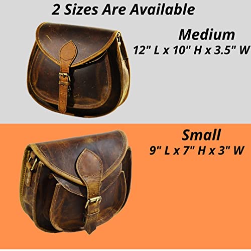 Satchel And Fable Handmade Women Leather Vintage Brown Cross Body Shoulder Bag (Small, Brown) | The Storepaperoomates Retail Market - Fast Affordable Shopping