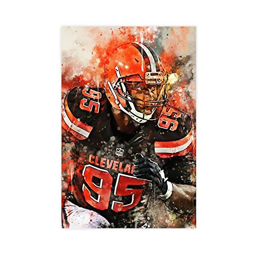 BUZHI Myles Garrett 6 Canvas Poster Wall Art Decor Print Picture Paintings for Living Room Bedroom Decoration Unframe:12x18inch(30x45cm)