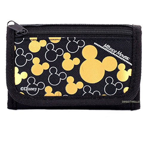 Disney Mickey Mouse Black Gold Trifold Wallet – 1 Wallet