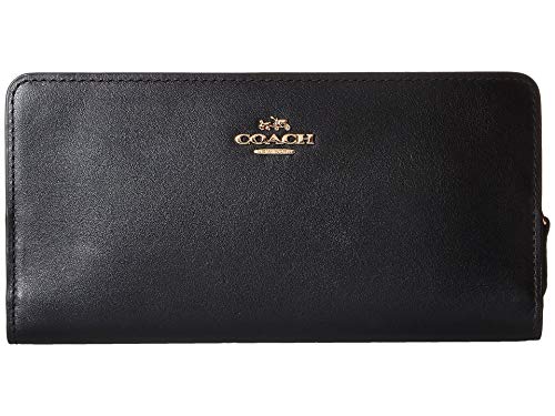 COACH Smooth Leather Skinny Wallet Li/Black One Size