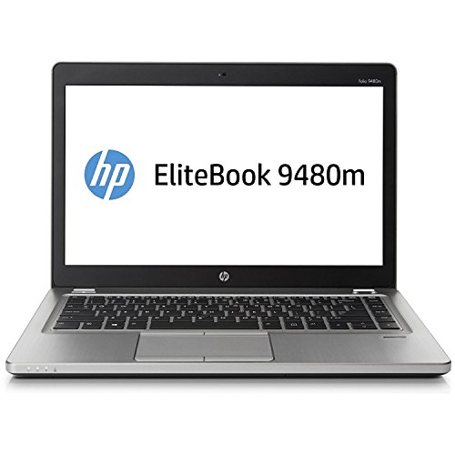 HP EliteBook Folio 9480M 14-inch Laptop, Intel Core i7-4600U 2.1GHz, 8GB RAM, 256GB Solid State Drive, NO ODD, NO CAM, Windows 10 Pro 64Bit (Renewed)