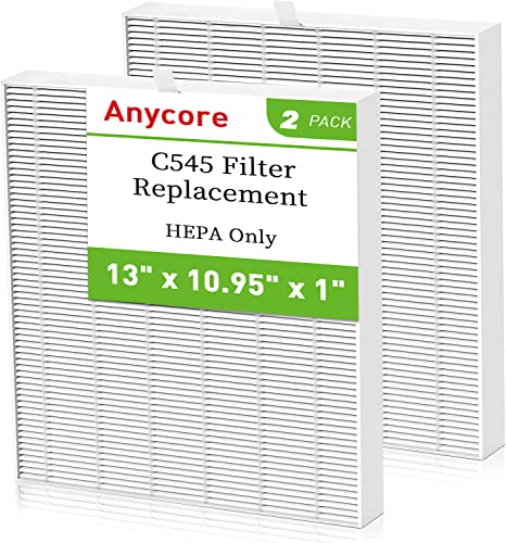 Anycore C545 Filter Hepa Only 2 Pack Compatible with Winix C545 Model S 1712-0096-00, Air Filter Replacement Compatible (2PC H13 Grade HEPA Filter)