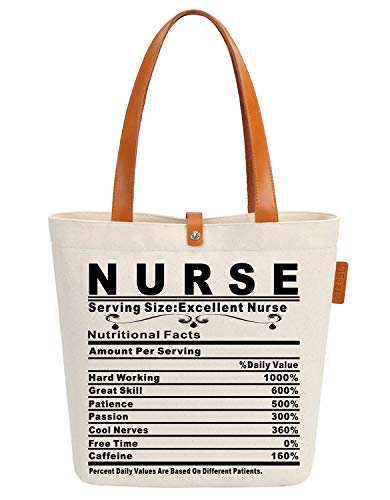 So’each Canvas & Beach Tote Bag Excellent Nurse Gift Graphic Handbag Shoulder Bag