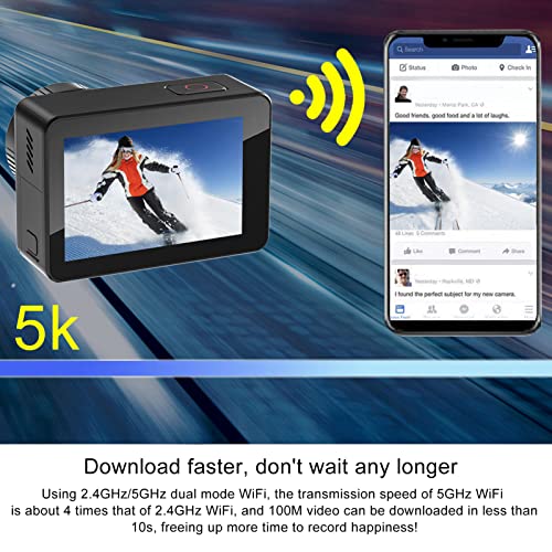 Zyyini 4K/60FPS 20MP WiFi Action Camera, Professional SJ10 Pro Dual Screen 4K/60FPS 20MP WiFi Action Camera,5M Underwaterproof Sports Video Cameras,30M Waterproof Camera Case,with Touch Screen | The Storepaperoomates Retail Market - Fast Affordable Shopping
