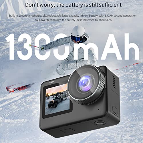 Zyyini 4K/60FPS 20MP WiFi Action Camera, Professional SJ10 Pro Dual Screen 4K/60FPS 20MP WiFi Action Camera,5M Underwaterproof Sports Video Cameras,30M Waterproof Camera Case,with Touch Screen | The Storepaperoomates Retail Market - Fast Affordable Shopping