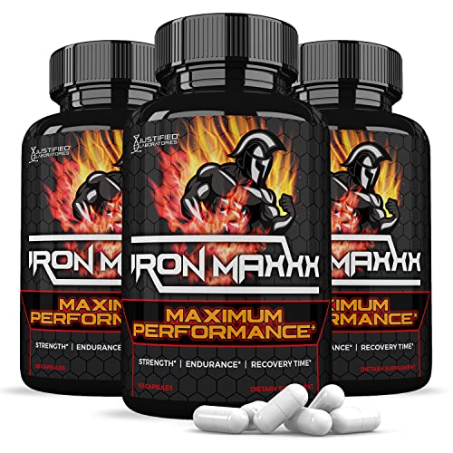 (3 Pack) Iron Maxxx 742mg All Natural Advanced Men’s Health Formula 180 Capsules