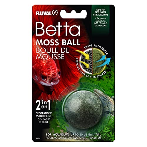 Fluval Betta Moss Ball, Artificial Plant Aquarium Decoration