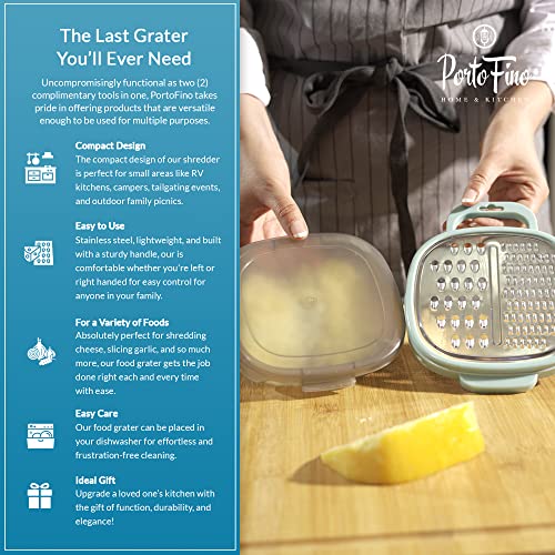 PortoFino Cheese Grater with Container – Cheese Grater with Handle – Graters for Kitchen – Cheese Shredder Small Grater – Cheese Grater Box – Mini Cheese Grater – Cheese Grater HandHeld – Box Grater | The Storepaperoomates Retail Market - Fast Affordable Shopping