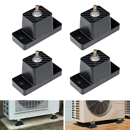 Flehomo 4 Pack Anti-Vibration Rubber Pads, Isolating Mount Bracket for Outdoor Mini Split Air Conditioner Condenser