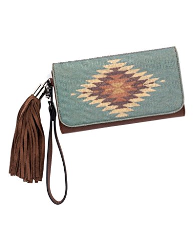 Blazin Roxx Women’s Zapotec Aztec Flap Wallet Brown One Size