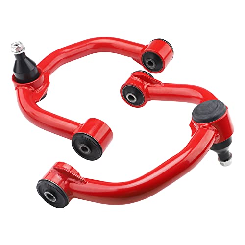 YIZBAP 2PCS Front Upper Control Arms For 2004-2022 F150 with Ball Joint, 2-4″ Lift Suspension Kit Adjustable tubular Control Arms (Red)