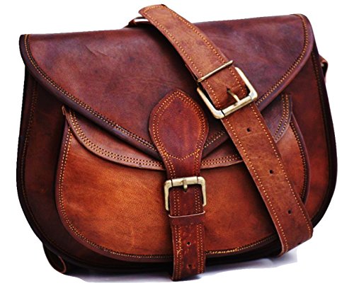 Satchel And Fable Handmade Women Vintage Style Genuine Brown Leather Cross Body Shoulder Bag Handmade Purse | The Storepaperoomates Retail Market - Fast Affordable Shopping
