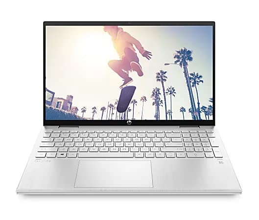 HP Pavilion x360 15-er0225od Convertible Laptop, 15.6″ Touch Screen, Intel Core i5, 8GB Memory, 256GB Solid State Drive, Wi-Fi 6, Windows 11, 4Z370UA#ABA
