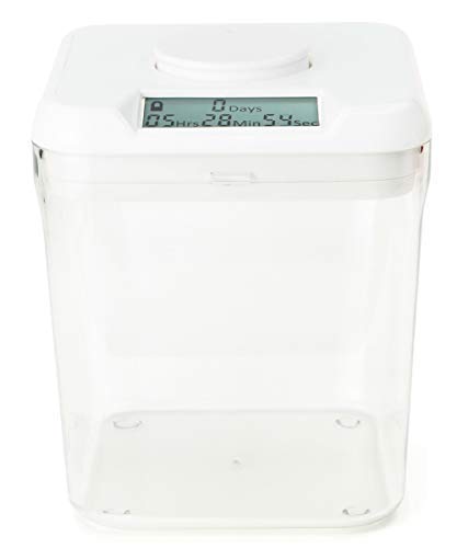 Kitchen Safe Time Locking Container (Medium), Timed Lock Box for Cell Phones, Snacks, and other unwanted temptations (White Lid + 5.5” Clear Base)