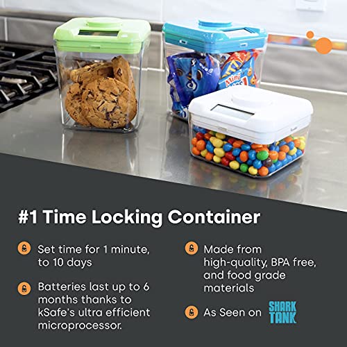 Kitchen Safe Time Locking Container (Medium), Timed Lock Box for Cell Phones, Snacks, and other unwanted temptations (White Lid + 5.5” Clear Base) | The Storepaperoomates Retail Market - Fast Affordable Shopping