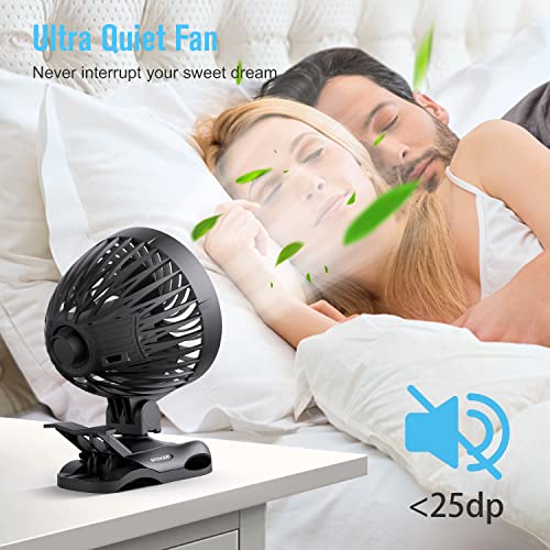 BESKAR 6 inch Clip on Fan – 5000mAh Battery Rechargeable with CVT Speeds and Strong Airflow, Adjustable Tilt, Personal Quiet Fan for Office Stroller Outdoor – Portable Small Desk Fan | The Storepaperoomates Retail Market - Fast Affordable Shopping