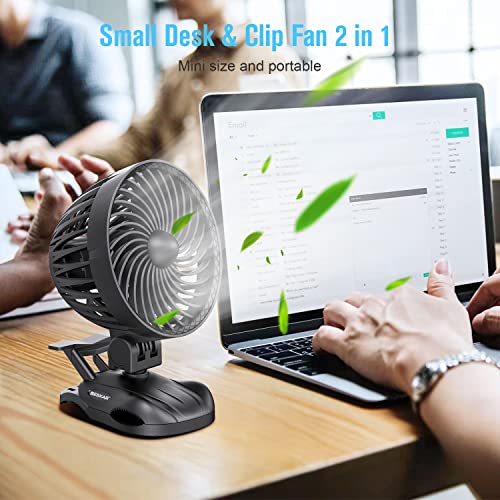 BESKAR 6 inch Clip on Fan – 5000mAh Battery Rechargeable with CVT Speeds and Strong Airflow, Adjustable Tilt, Personal Quiet Fan for Office Stroller Outdoor – Portable Small Desk Fan | The Storepaperoomates Retail Market - Fast Affordable Shopping