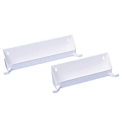 Rev-A-Shelf 6562-14-11-52 14 Inch Wide Tip-Out Accessory Organizer Tray with Heavy Duty Tab Stops, White, 2 Pack