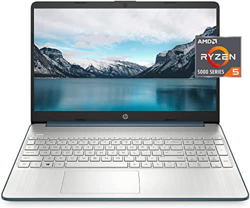 HP 15 Business Laptop Computer, AMD Ryzen 5 5500U, 15.6″ FHD Display, Windows 11 Pro, 16GB RAM, 512GB SSD, SD Card Reader, Fast Charge, AC Smart pin, 32GB Durlyfish USB Card