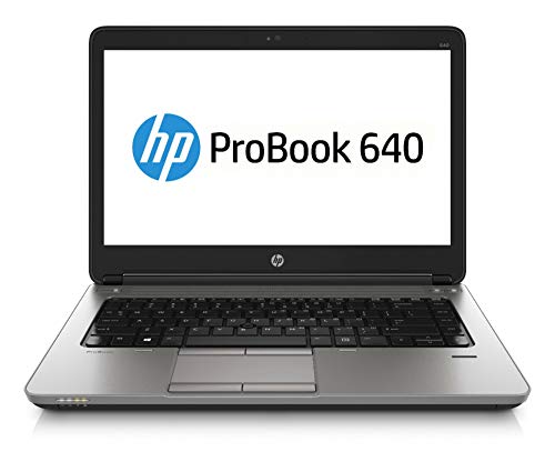 HP Probook 640 G1 14in HD Anti-Glare Notebook Laptop Intel Core I5-4300M Up to 3.3GHz 8GB RAM 128GB SSD USB 3.0 Bluetooth Webcam Windows 10 Professional (Renewed)