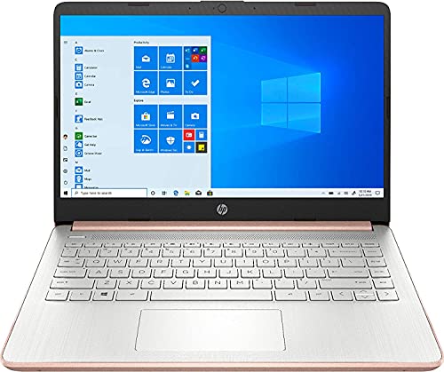 HP 2021 14″ HD (1366×768) Laptop, Intel Celeron N4020 Processor, 4GB DDR4-2400 SDRAM, 64GB eMMC, 802.11ac, Bluetooth 5.0, HDMI, USB 3.1, Windows 10, Rose Gold, W/ Valinor Accessories