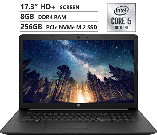 HP 2020 Laptop, 17.3″ HD+ Screen, 10th Gen Intel Core i5-1035G1 Quad-Core Processor up to 3.60GHz, 8GB DDR4 RAM, 256GB PCIe NVMe M.2 SSD, DVD-RW, HDMI, Wireless-AC, Bluetooth, Windows 10 Home, Black