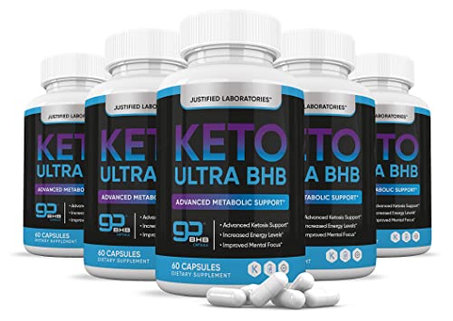 (5 Pack) Keto Ultra BHB Keto Pills 800MG Includes Apple Cider Vinegar goBHB Exogenous Ketones Advanced Ketosis Support for Men Women 300 Capsules