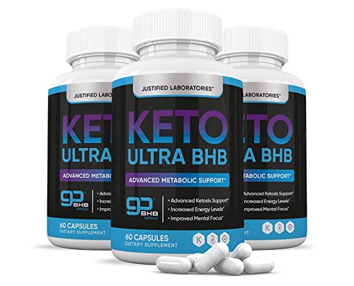 (3 Pack) Keto Ultra BHB Keto Pills 800MG Includes Apple Cider Vinegar goBHB Exogenous Ketones Advanced Ketosis Support for Men Women 180 Capsules